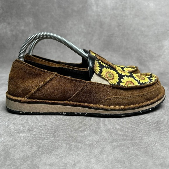 Ariat Cruiser Shoes Womens 8.5 Sunflower Brown Suede Slip On Loafers 10040356 - Picture 4 of 9